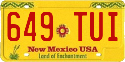 NM license plate 649TUI