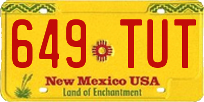 NM license plate 649TUT