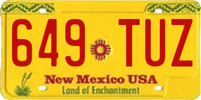 NM license plate 649TUZ