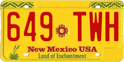 NM license plate 649TWH