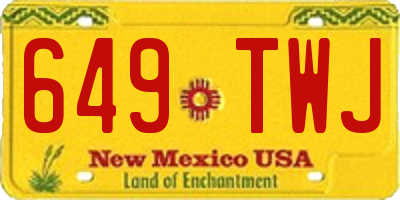 NM license plate 649TWJ