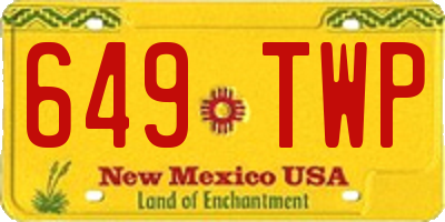 NM license plate 649TWP