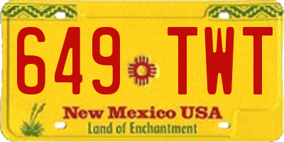 NM license plate 649TWT