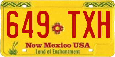 NM license plate 649TXH