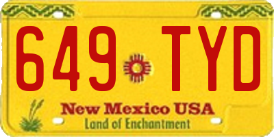 NM license plate 649TYD