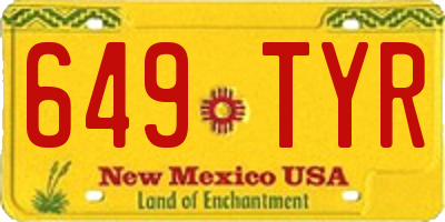 NM license plate 649TYR
