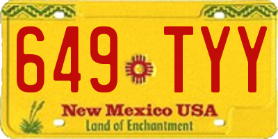 NM license plate 649TYY