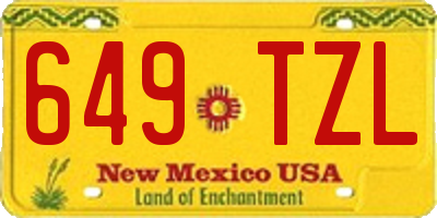 NM license plate 649TZL