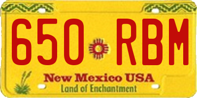 NM license plate 650RBM