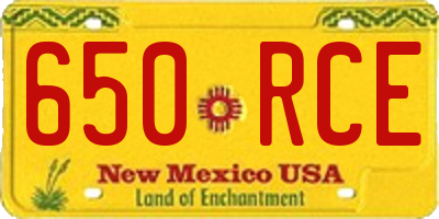NM license plate 650RCE