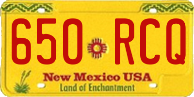 NM license plate 650RCQ