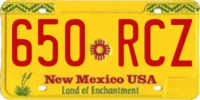 NM license plate 650RCZ