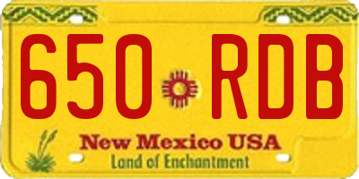 NM license plate 650RDB