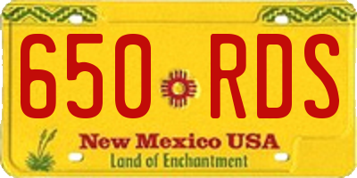 NM license plate 650RDS