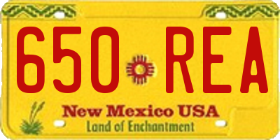 NM license plate 650REA