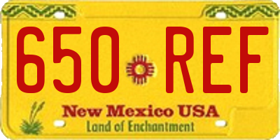 NM license plate 650REF