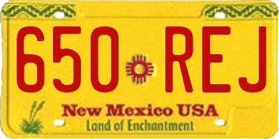 NM license plate 650REJ
