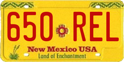 NM license plate 650REL