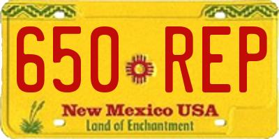 NM license plate 650REP