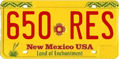 NM license plate 650RES
