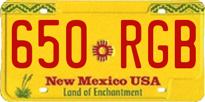 NM license plate 650RGB
