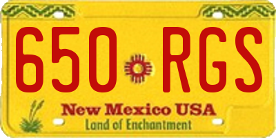 NM license plate 650RGS