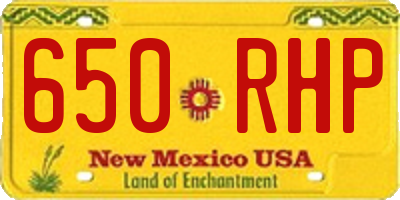 NM license plate 650RHP