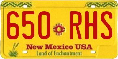 NM license plate 650RHS
