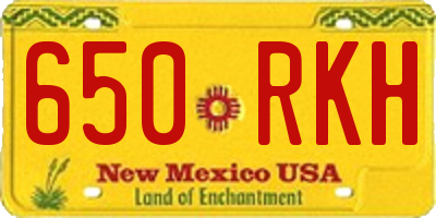 NM license plate 650RKH