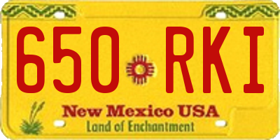 NM license plate 650RKI