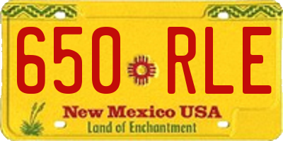 NM license plate 650RLE