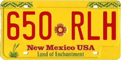 NM license plate 650RLH