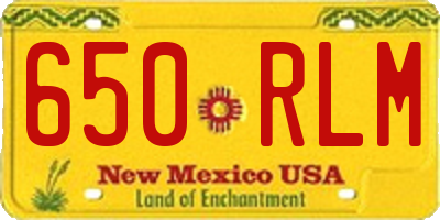 NM license plate 650RLM