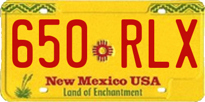 NM license plate 650RLX