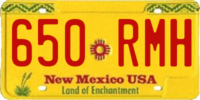 NM license plate 650RMH