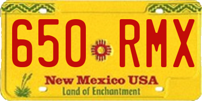NM license plate 650RMX