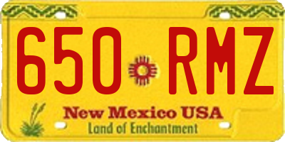 NM license plate 650RMZ