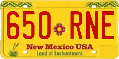 NM license plate 650RNE