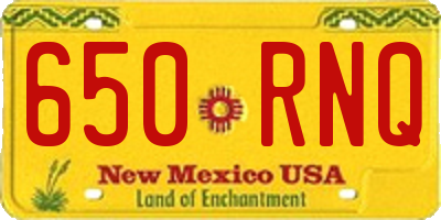 NM license plate 650RNQ