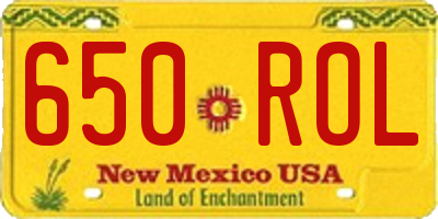 NM license plate 650ROL