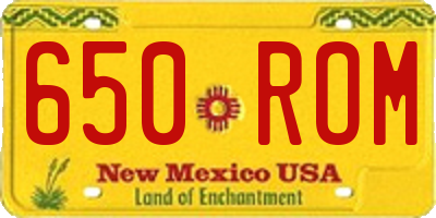 NM license plate 650ROM