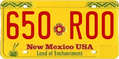 NM license plate 650ROO