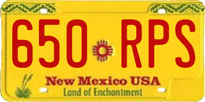 NM license plate 650RPS