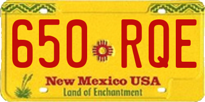 NM license plate 650RQE