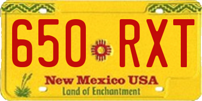 NM license plate 650RXT