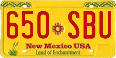 NM license plate 650SBU