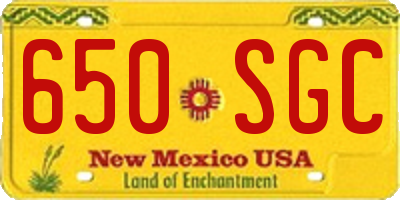 NM license plate 650SGC