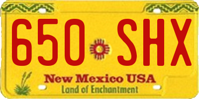 NM license plate 650SHX