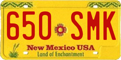 NM license plate 650SMK