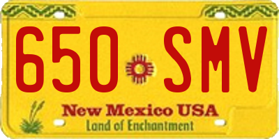 NM license plate 650SMV